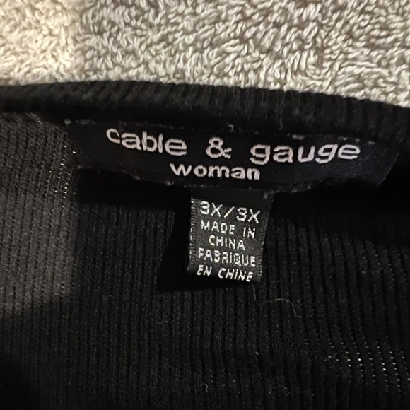 Cable & Gauge Woman Long Sleeved Top Sz 3X - Picture 3 of 3